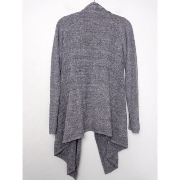 Barefoot Dreams CozyChic Lite Girls Calypso Wrap Sweater 8/10 Heathered Grey - Picture 7 of 9